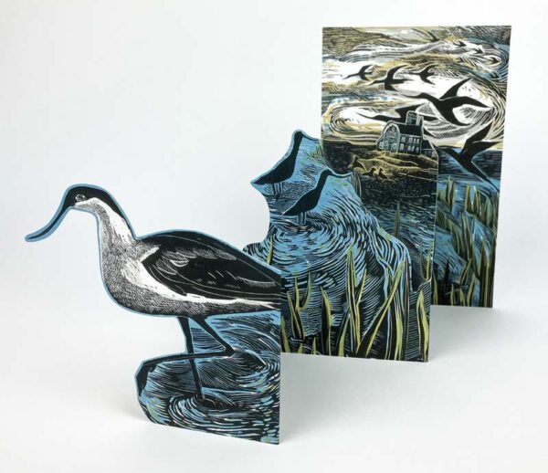 Avocets at Blackeney Die-Cut Card