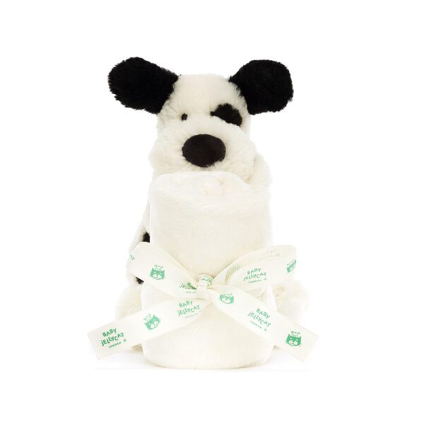 Jellycat Bashful Black & Cream Puppy Soother - Image 5