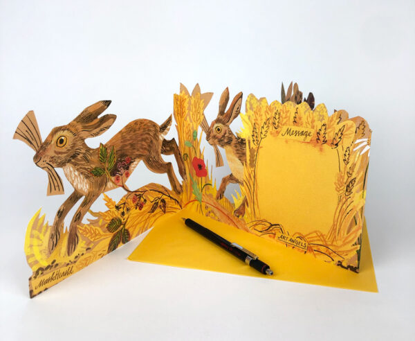 Hares Die-Cut Card - Image 3