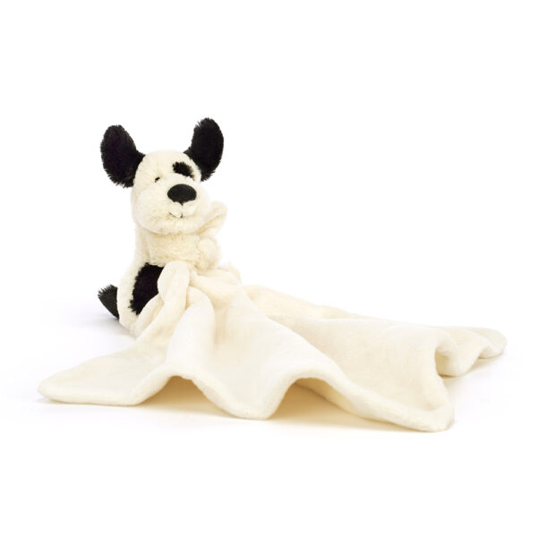 Jellycat Bashful Black & Cream Puppy Soother - Image 2