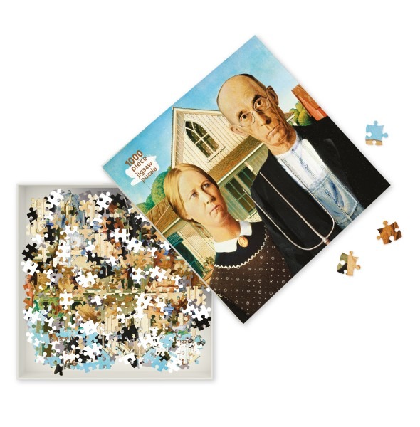 Grant Wood: American Gothic Sustainable Jigsaw Puzzle - Image 3