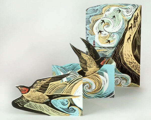 Cornish Swallows Die-cut Card