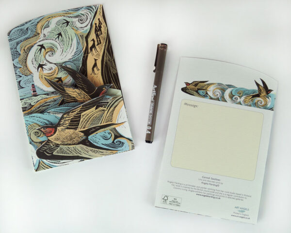 Cornish Swallows Die-cut Card - Image 2