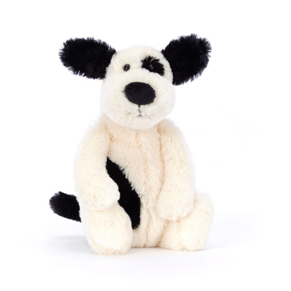 Jellycat Small Bashful Black & Cream Puppy